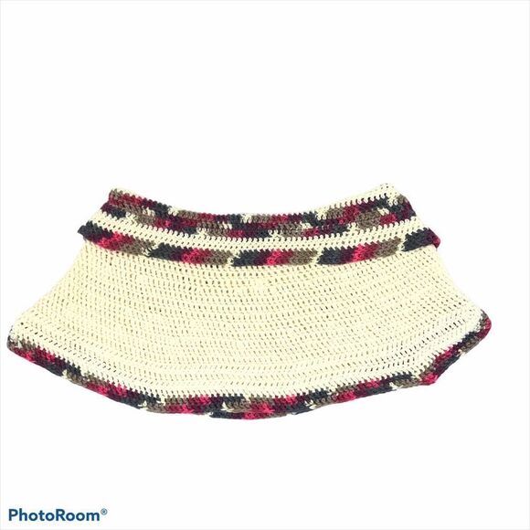 Handmade Knit Collared Shawl One Size Ivory - Picture 10 of 10